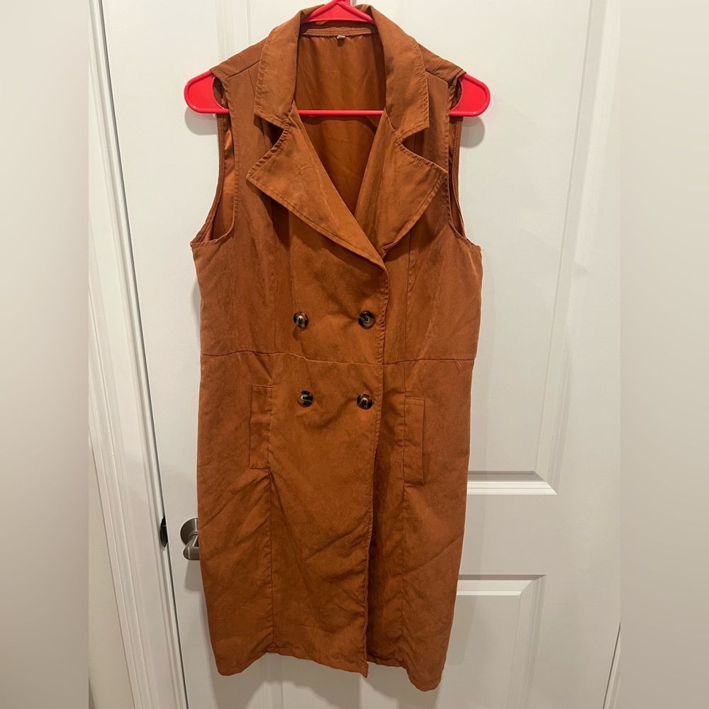 Double breasted longline blazer